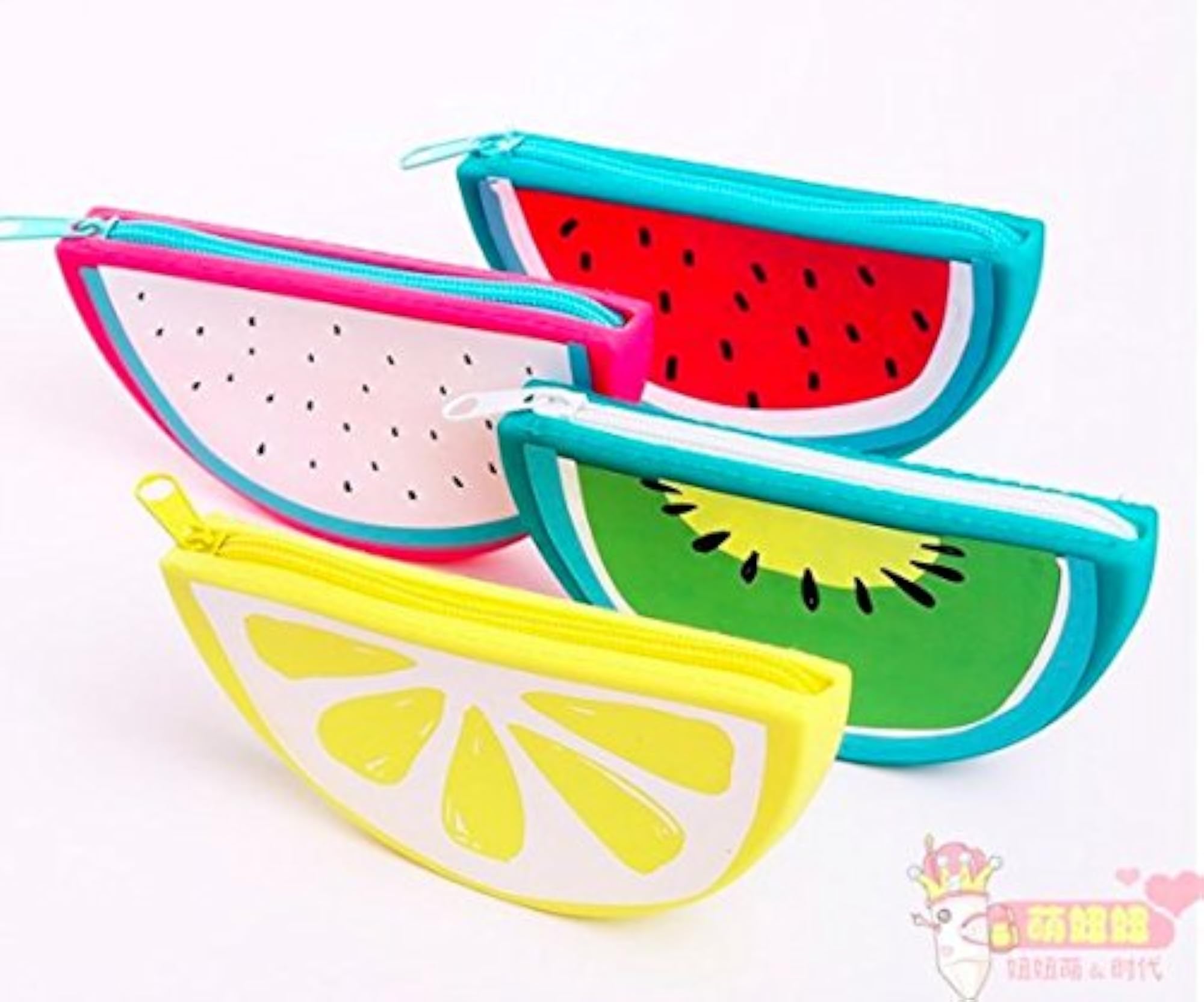 Set of 2 Silicon Waterproof Fruit Coin Purses, Creative Clutch